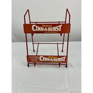 Vintage Dentyne CinnABurst Gum Wire Display Rack Red Metal 2-Tier Bonus Pak